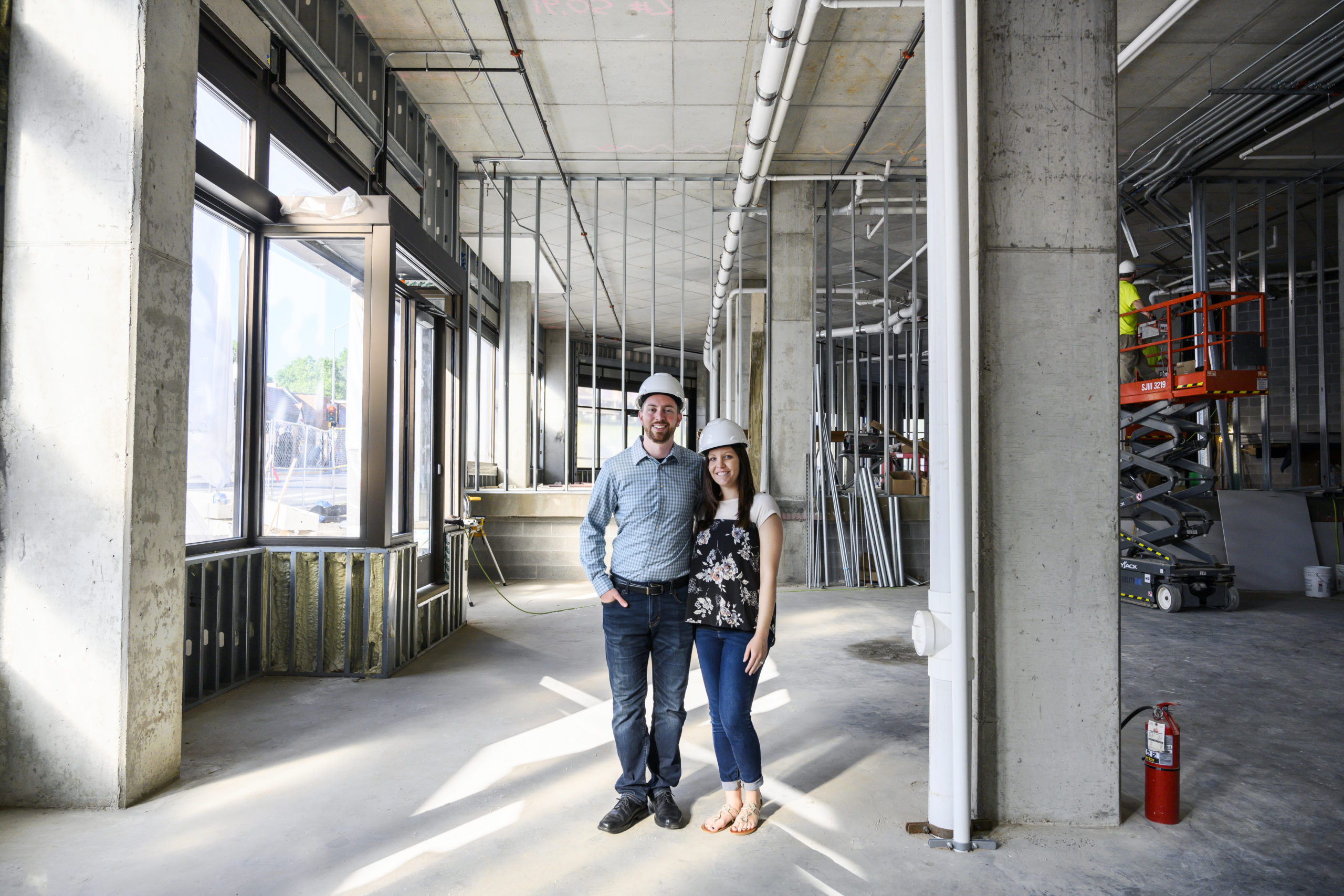 Garth And Bri During Construction