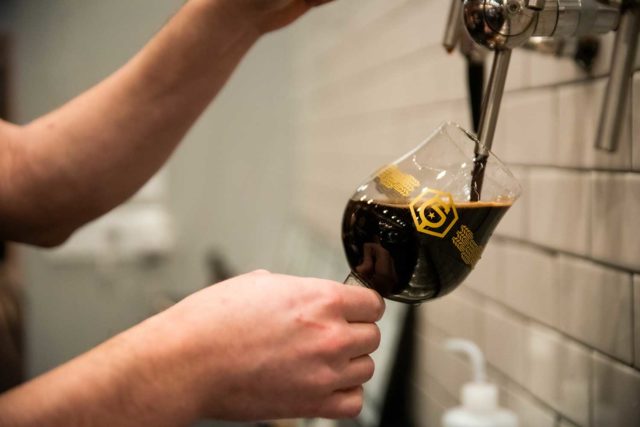 Garth Pouring Beer At Garth's Brew Bar