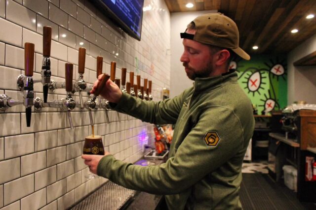 Garth Pour Beer At Garth's Brew Bar