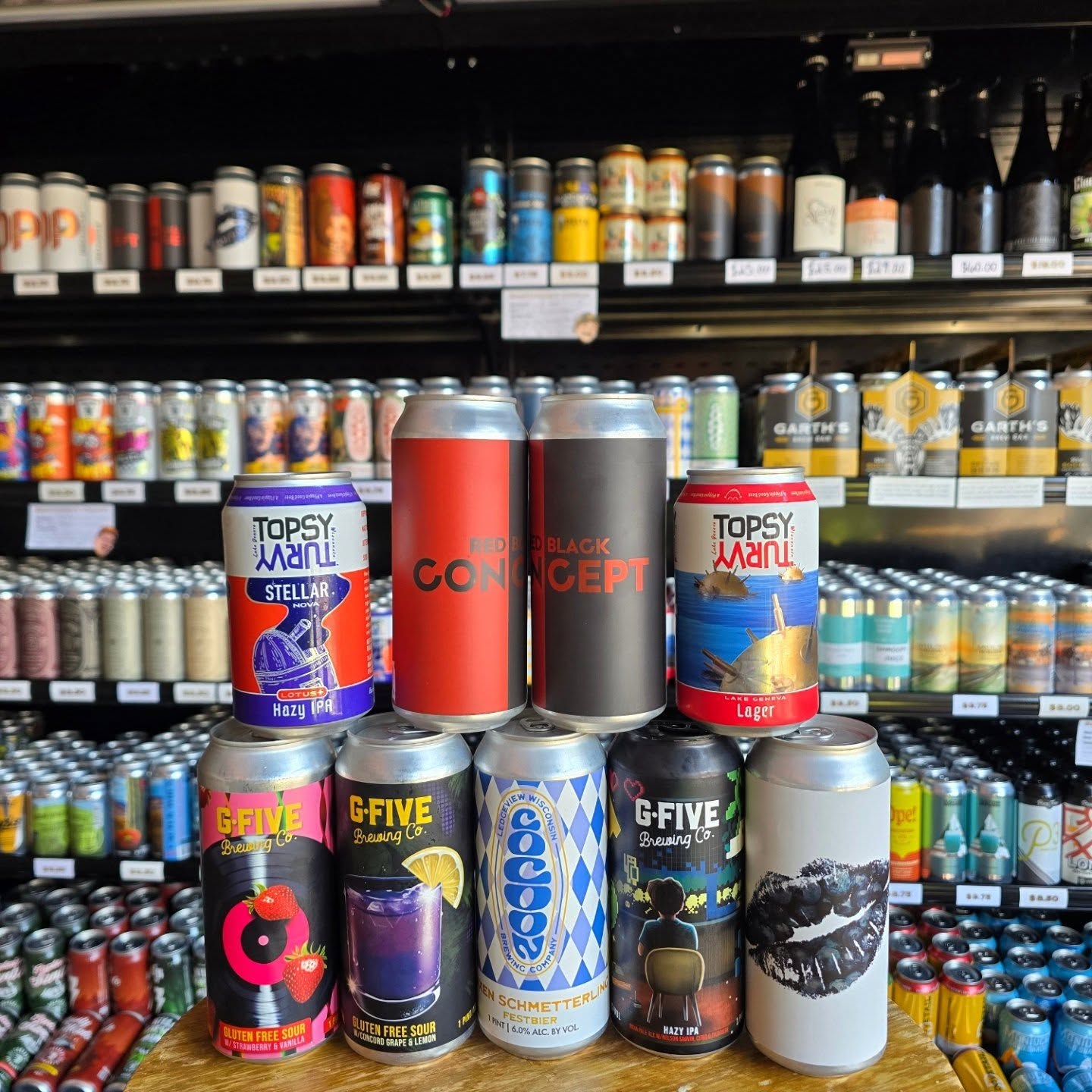 Garth's Brew Bar Beer Options